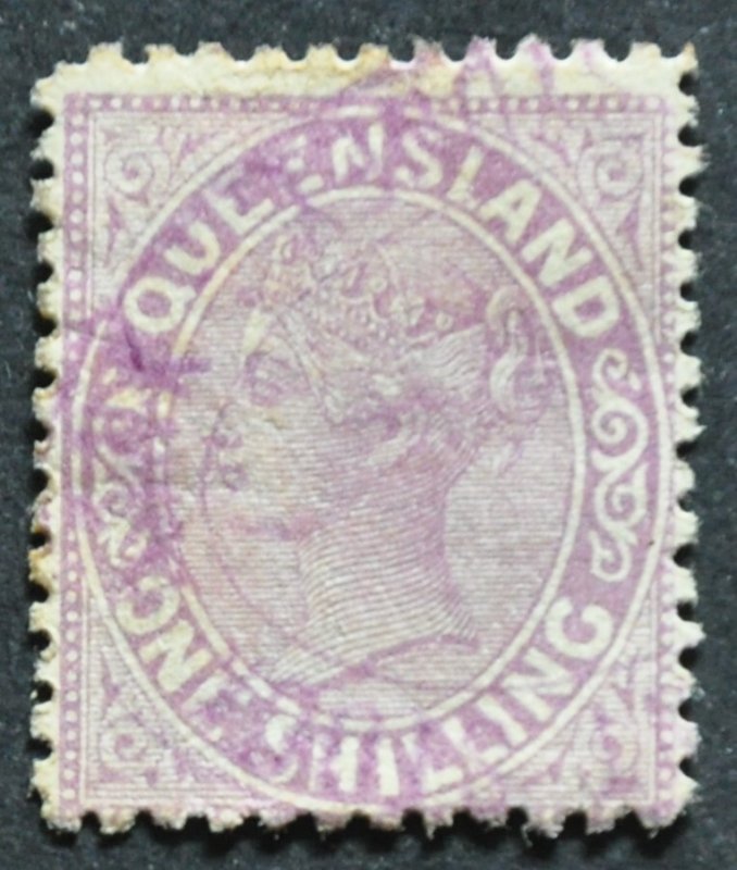 DYNAMITE Stamps: Queensland Scott #70b – USED