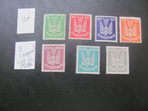 GERMANY 1924 MNH 2 HIGH #S SIGNED PESCHEL SC C20-26 AIRMAIL SET XF 1500 E (124)