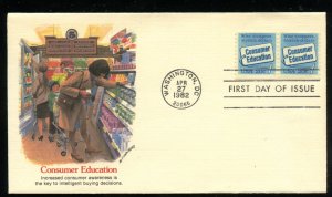 US 2005 Consumer Education coil UA Fleetwood cachet FDC