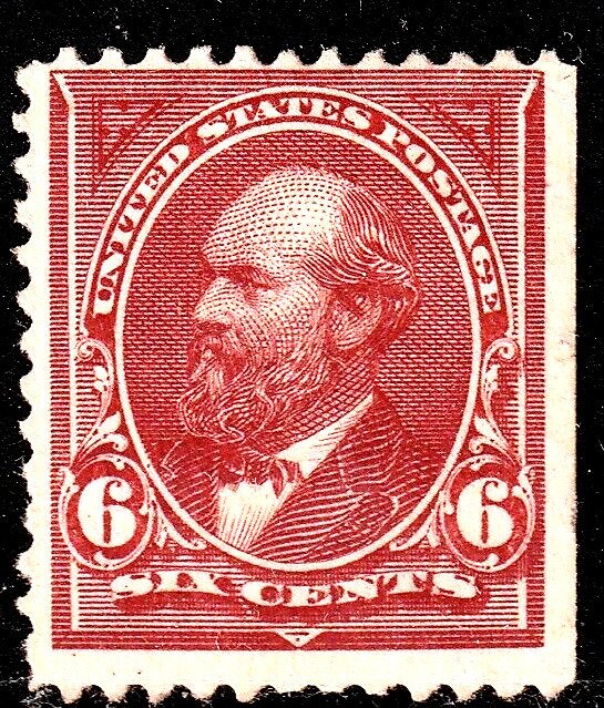 #256 US 6 CENT BROWN GARFIELD-MINT-N/G-FINE-VF