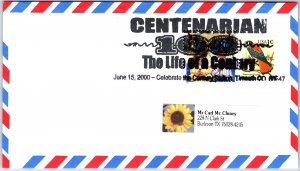 US SPECIAL EVENT COVER POSTMARK CENTENARIAN 100 AT TIMNATH COLORADO 2000 T2