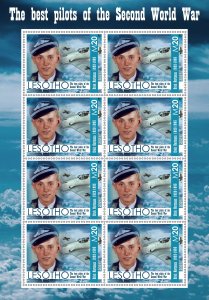 Stamps. Aviation. World War II Lesotho 2022 year 6 sheet perforated