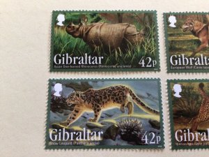 Gibraltar 2012 Endangered Animals mint never hinged  stamps  set A14038