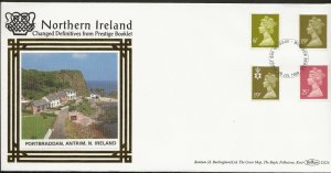 27/10/1992 25p,19p,19p(N.I.),6p CHANGED DEFINITIVES EX NORTHERN IRELAND BOOK FDC 