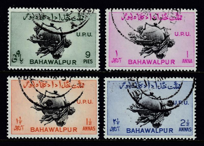 BAHAWALPUR — SCOTT 26-29 (SG 43-46) — 1949 UPU SET — USED — SCV $12.00