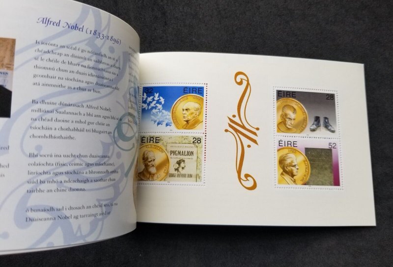 *FREE SHIP Ireland Nobel Prize Winners 1994 Peace Dove Shoe Book (booklet) MNH