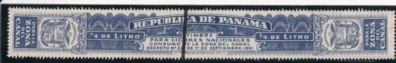 Canal Zone: Liquor Tax Strip, #R-10, Used (43291)