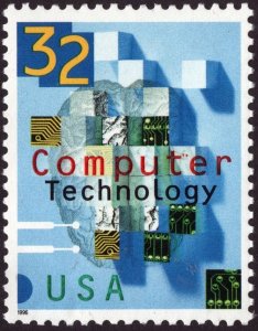 SC#3106 32¢ Computer Technology Single (1996) MNH