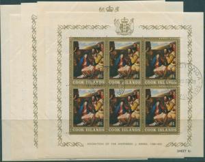 Cook Islands 1966 SG194-198 Christmas p12x13 sheets set FU