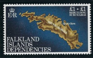 Falkland Is Dep 1LB1 MNH 1982 Map (fe4089)