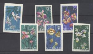 Vietnam stamp Orchids imperforated set 1966 MNH Mi 425U-430U WS106264