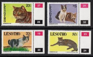Thematic stamps LESOTHO 1993 DOMESTIC CATS 1178/81 mint
