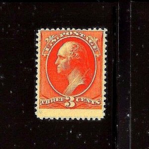 US #214 MNH 1887 3c Washington ~ Sound w/ OG Skip in Bottom Margin....[$180]