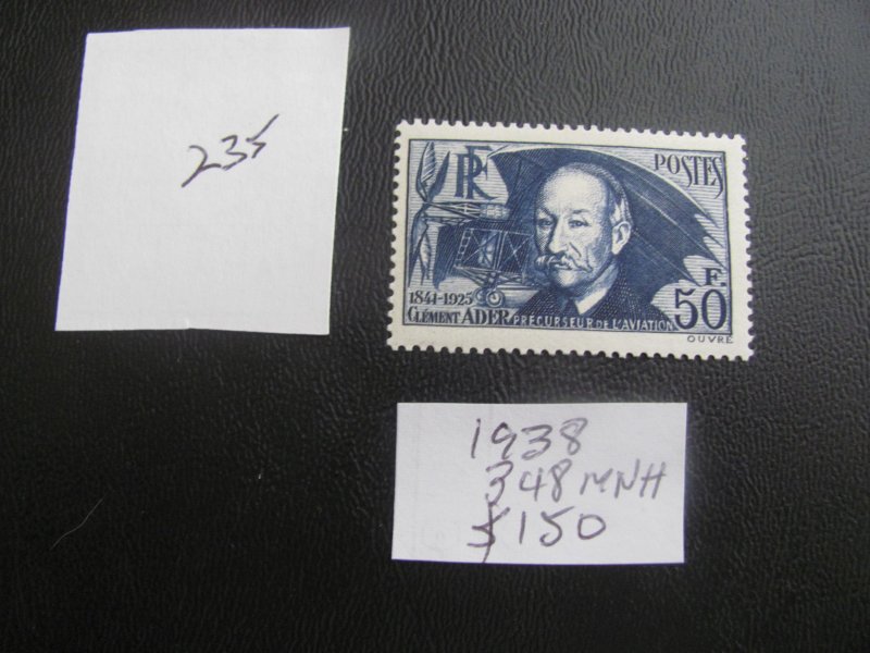 FRANCE 1938 MNH SC 348 SET XF $150 (235) NEW COLLECTION