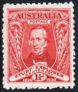 Australia SC#104 1½d Centenary of Sturt's Exploration (1930) MLH