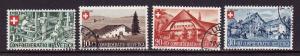 Switzerland-Sc#B146-9-used semi-postal set-Houses-1946-