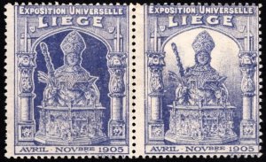 1905 Belgium Poster Stamp Liege Universal Exhibition
