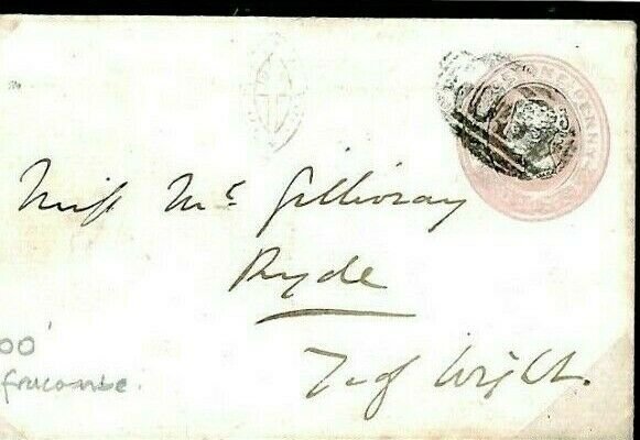 GB 1d Pink Stationery Devon Ilfracombe PRIVATE EMBOSSED DEVICE 1865 E58e