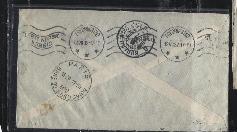 ARGENTINA (P2604B)  1932 A/M  54CX2+12C COVER TO NORWAY