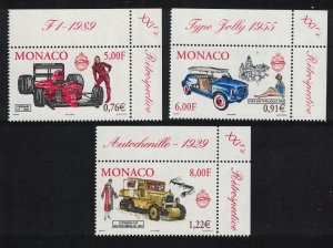 Monaco Motor cars Royal Collection 3v Corners 2000 MNH SG#2479-2481 MI#2528-2530