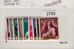 $1 World MNH Stamps (2733) Spain Scott 1159-68 Saints, set of 10