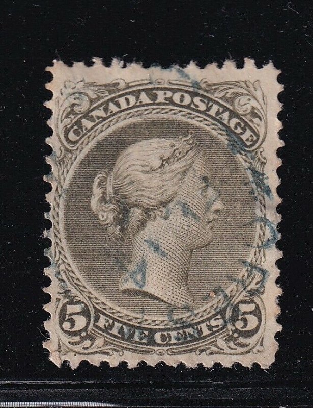 Canada Scott # 26 F-VF used light cancel with nice color scv $ 225 ! see pic !