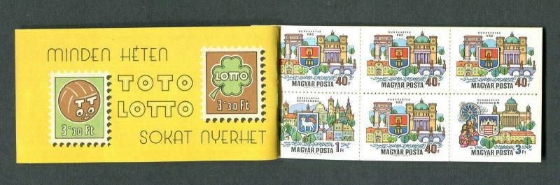 1984-1987 Hungary 1969 Dunube  Booklet 24 Stamps 4 Designs    MNH 