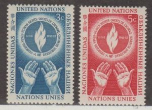 United Nations Scott #21-22 Stamps - Mint NH Set