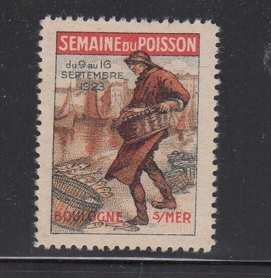France Advertising Stamp-1923 Fish Week Boulogne