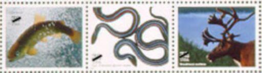 US Stamp #3105 MNH - Endangered Species Poster w/ 3 Stamps