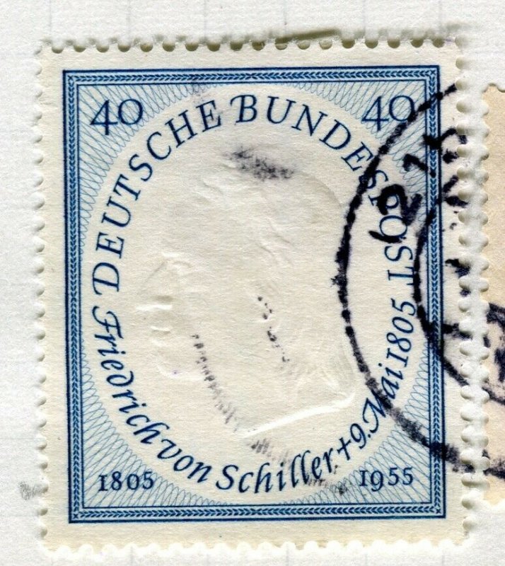 GERMANY; WEST 1955 early Schiller issue fine used value