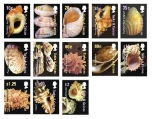 Turks and Caicos - 2007 - Shell Definitives - Set of Thirteen stamps - MNH