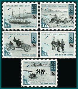 Ross Dependency 2008 British Antarctic Expedition, MNH #L104-L108,SG110-SG114