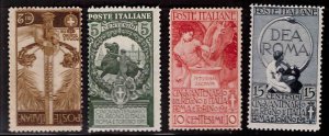 Italy Scott 119-122 MH* 1911 Kingdom of Italy set  CV $110