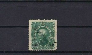 MEXICO 1874  STAMP 50 CENTAVOS GREEN WITH DISTRICT NUMBER USED    REF 5674