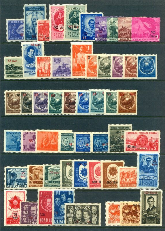 ROMANIA #818//J110 Mint - 1952 Overprint Series