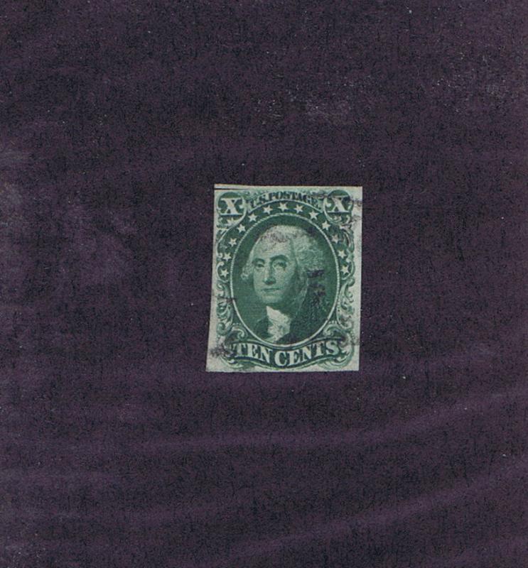 SCOTT# 13 USED 10c WASHINGTON, LIGHT CANCEL, 1855, NICE, TAK A LOOK!   