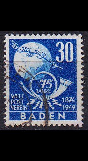 GERMANY Alliiert Franz. Zone [Baden] MiNr 0057 ( O/used ) UPU