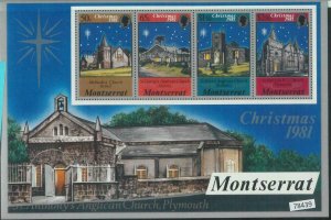 78439 - MONTSERRAT - STAMP: XMAS Religion S/S  MNH - Overprinted SPECIMEN  1981