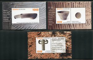 Belarus Scott 475-77 MNHOG - 2003 History Museum Exhibits S/S Set - SCV $4.60