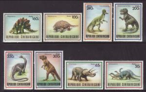 Central African Republic 872-879 Dinosaurs MNH VF
