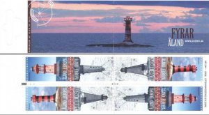 Aland islands Åland Finland 2008 Lighthouses of Baltic Sea booklet MNH