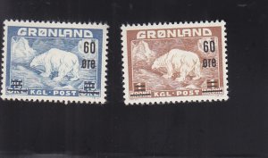 Greenland: Sc #39-40, MH (18962)