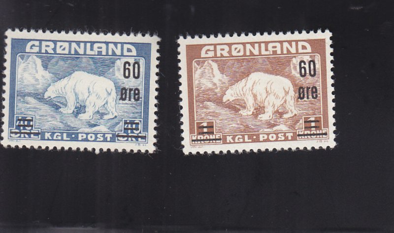 Greenland: Sc #39-40, MH (18962)