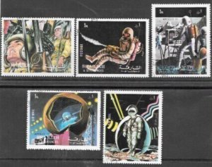 Sharjah MNH Set Of 5 Space Apollo 17 1972