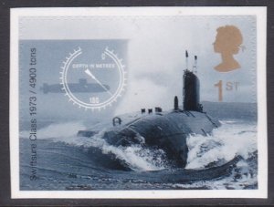 PM2 2001 Sg2207 submarine 1st class stamp out of booklet - self adhesive