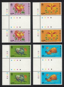 Hong Kong Chinese New Year of the Ox 4v Gutter Pairs TL 1997 MNH SC#780-83