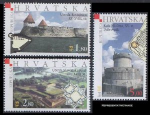 Croatia Scott 525-527 Mint never hinged.