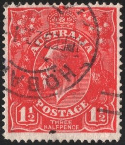 Australia SC#26 1½d King George V (1924) Used