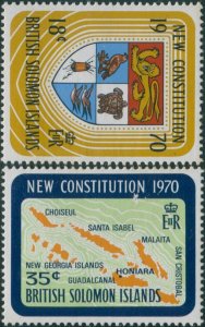 Solomon Islands 1970 SG195-196 New Constitution set MLH